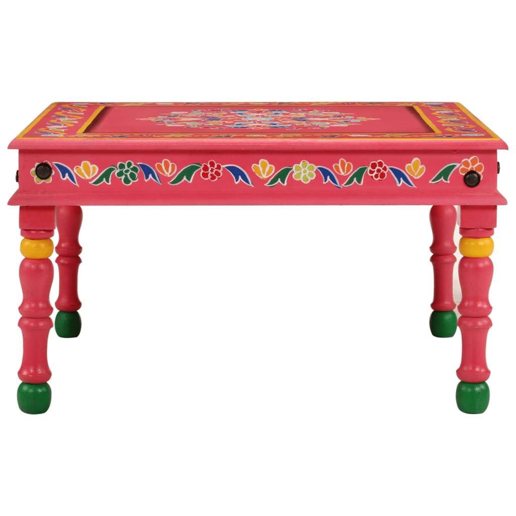 Salongbord Sofabord Tre rosa håndmalt heltre mango
