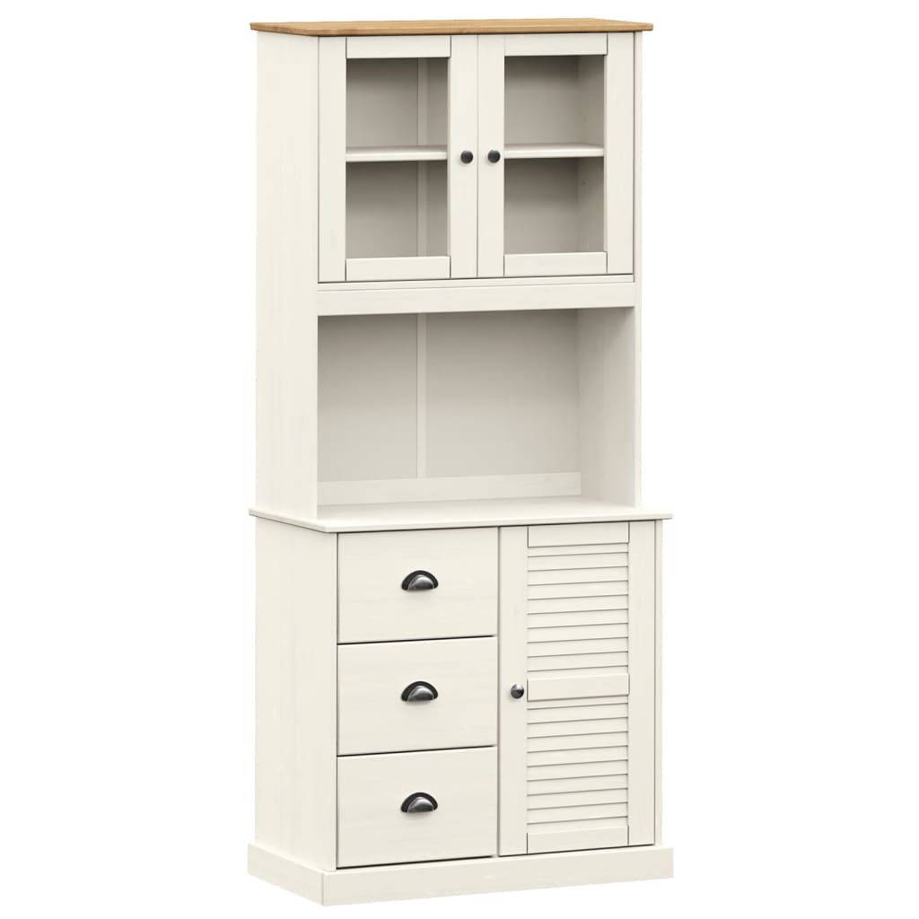 Skap hvit VIGO 78x40x175 cm heltre furu