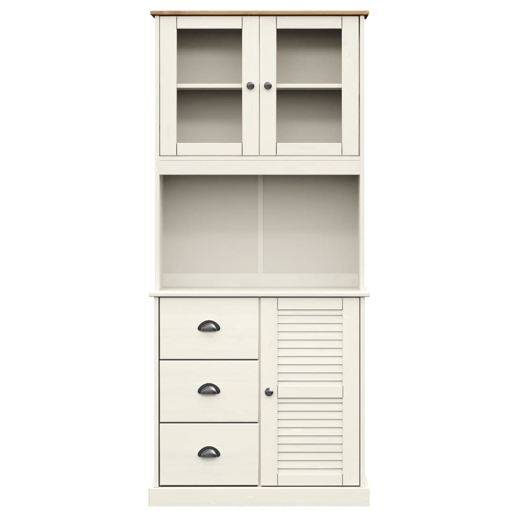 Skap hvit VIGO 78x40x175 cm heltre furu