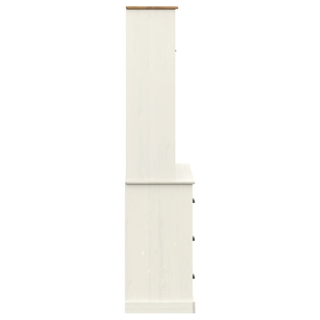 Skap hvit VIGO 78x40x175 cm heltre furu