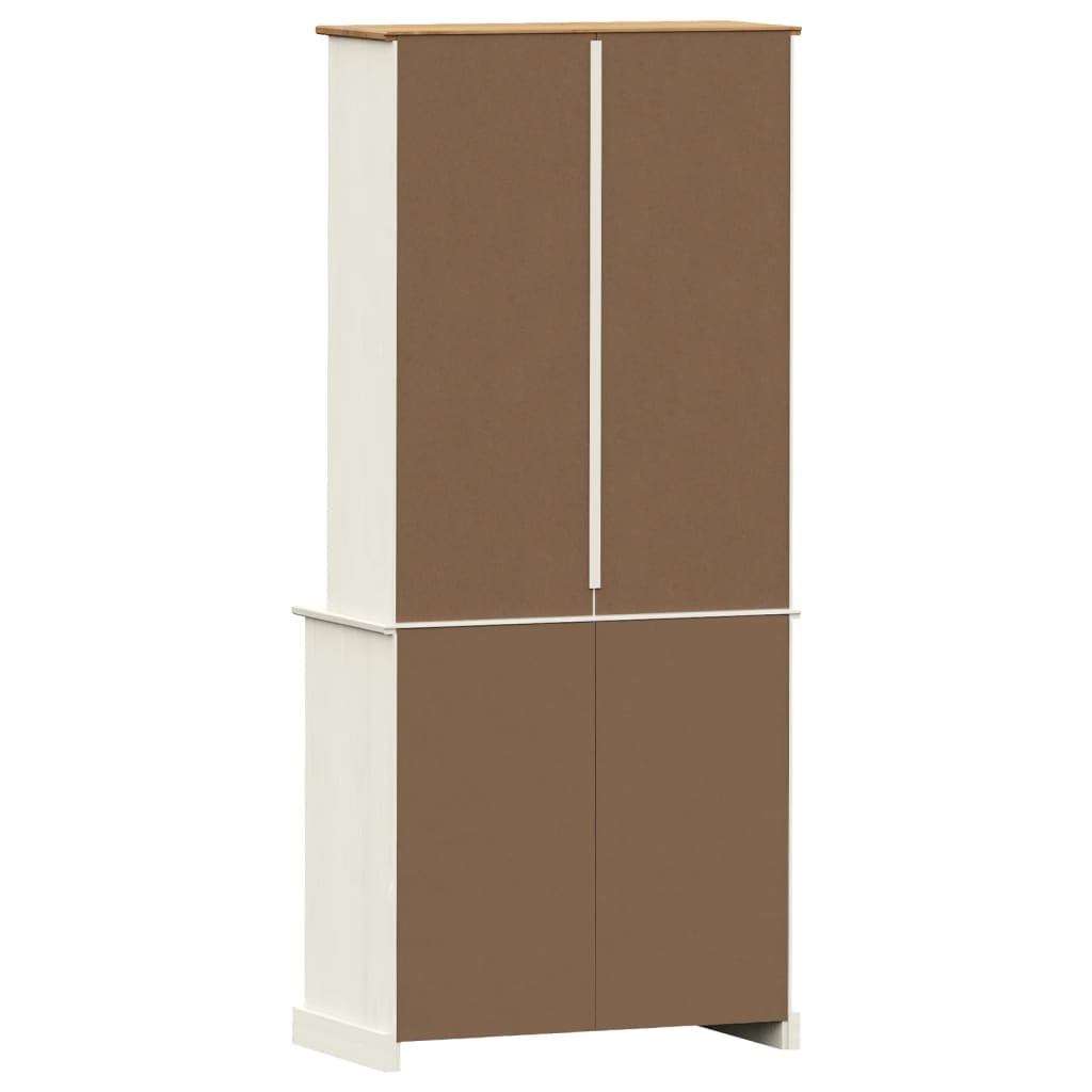 Skap hvit VIGO 78x40x175 cm heltre furu