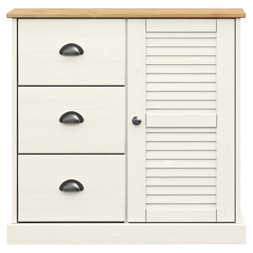 Skap hvit VIGO 78x40x175 cm heltre furu