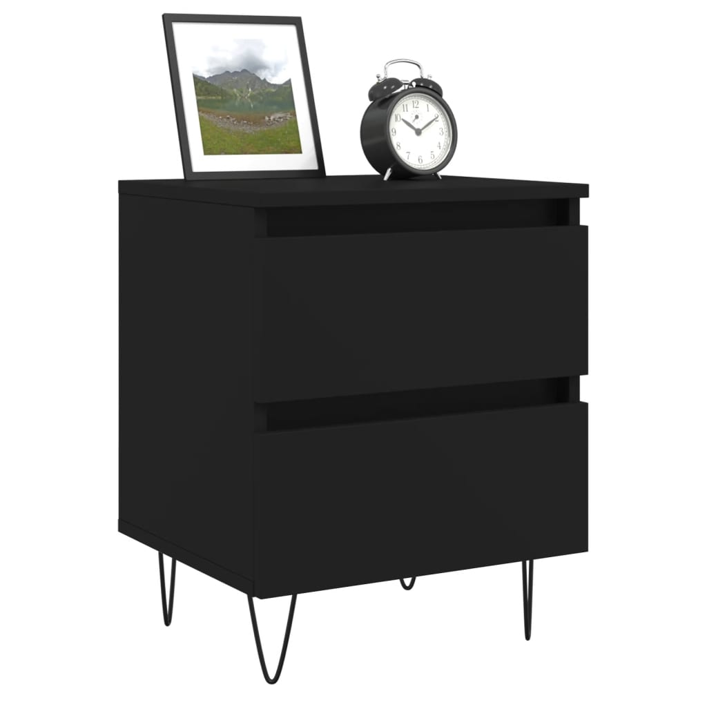 Nattbord Sengbord Svart 40x35x50 cm