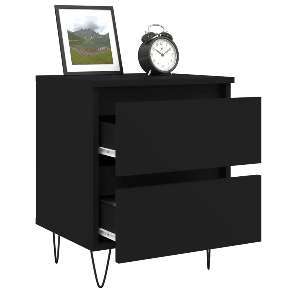 Nattbord Sengbord Svart 40x35x50 cm