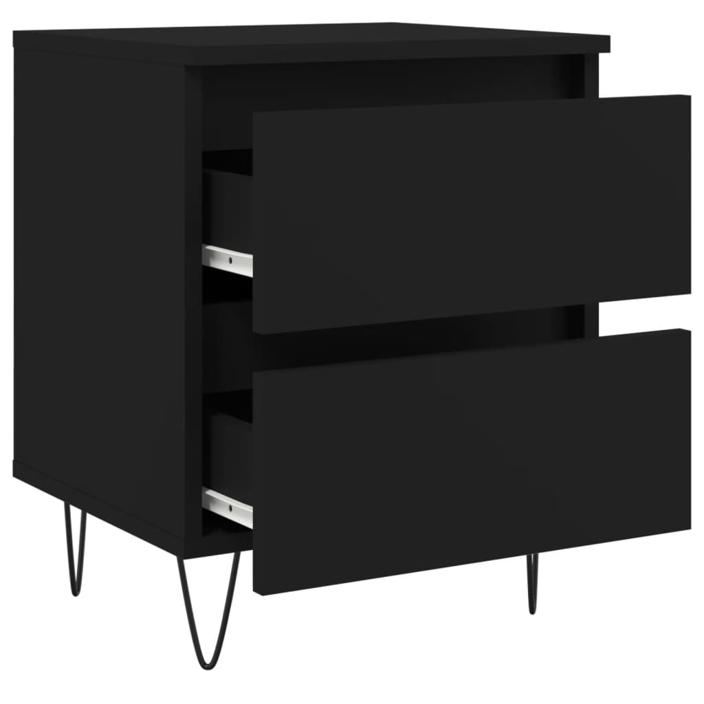 Nattbord Sengbord Svart 40x35x50 cm