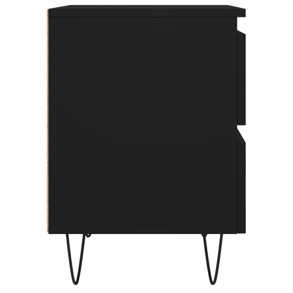 Nattbord Sengbord Svart 40x35x50 cm