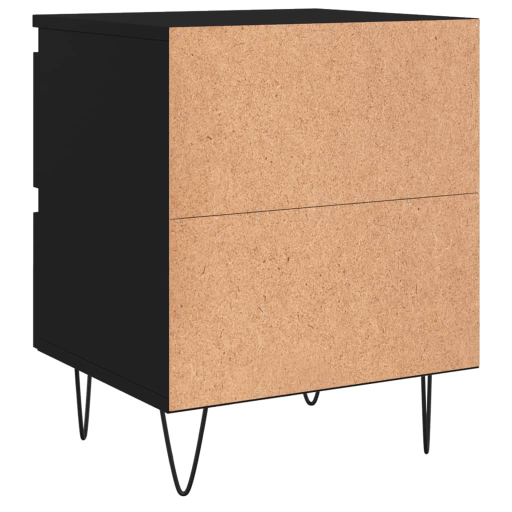 Nattbord Sengbord Svart 40x35x50 cm