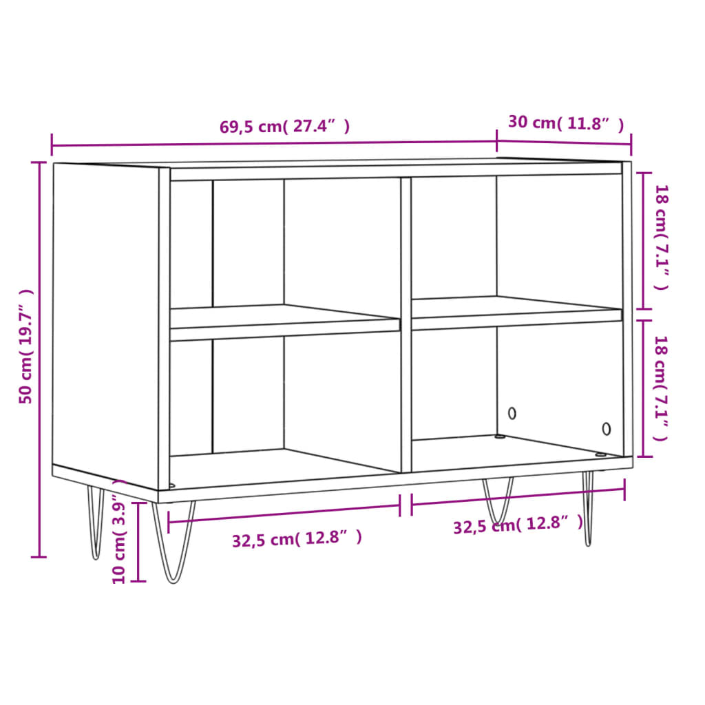 TV-Møbel Sonoma Eik Tv-benk 69,5x30x50 cm