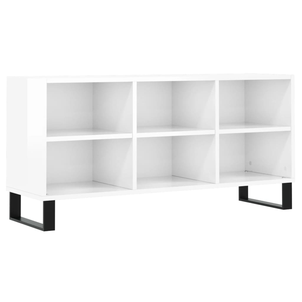 TV-Møbel Høyglans Hvit Tv-benk 103,5x30x50 cm