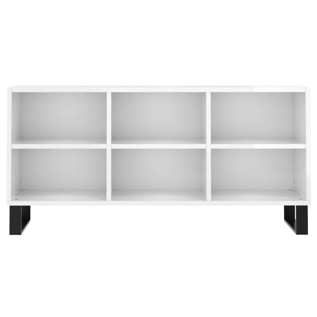 TV-Møbel Høyglans Hvit Tv-benk 103,5x30x50 cm
