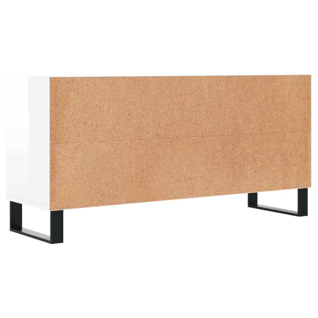 TV-Møbel Høyglans Hvit Tv-benk 103,5x30x50 cm