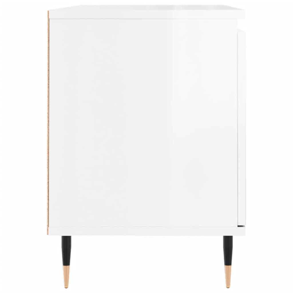 TV-Møbel Høyglans Hvit TV-benk 104x35x50 cm