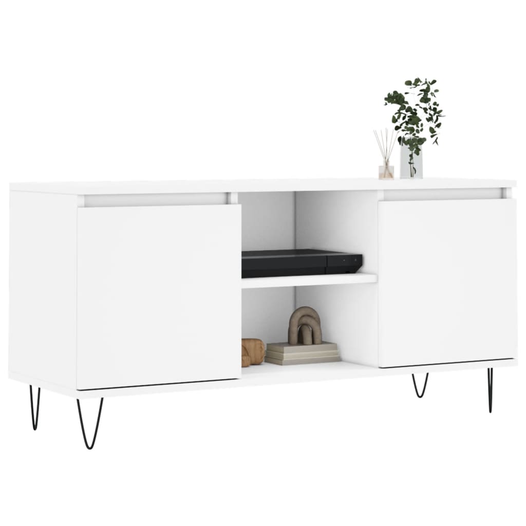TV-Møbel Hvit TV-benk 104x35x50 cm
