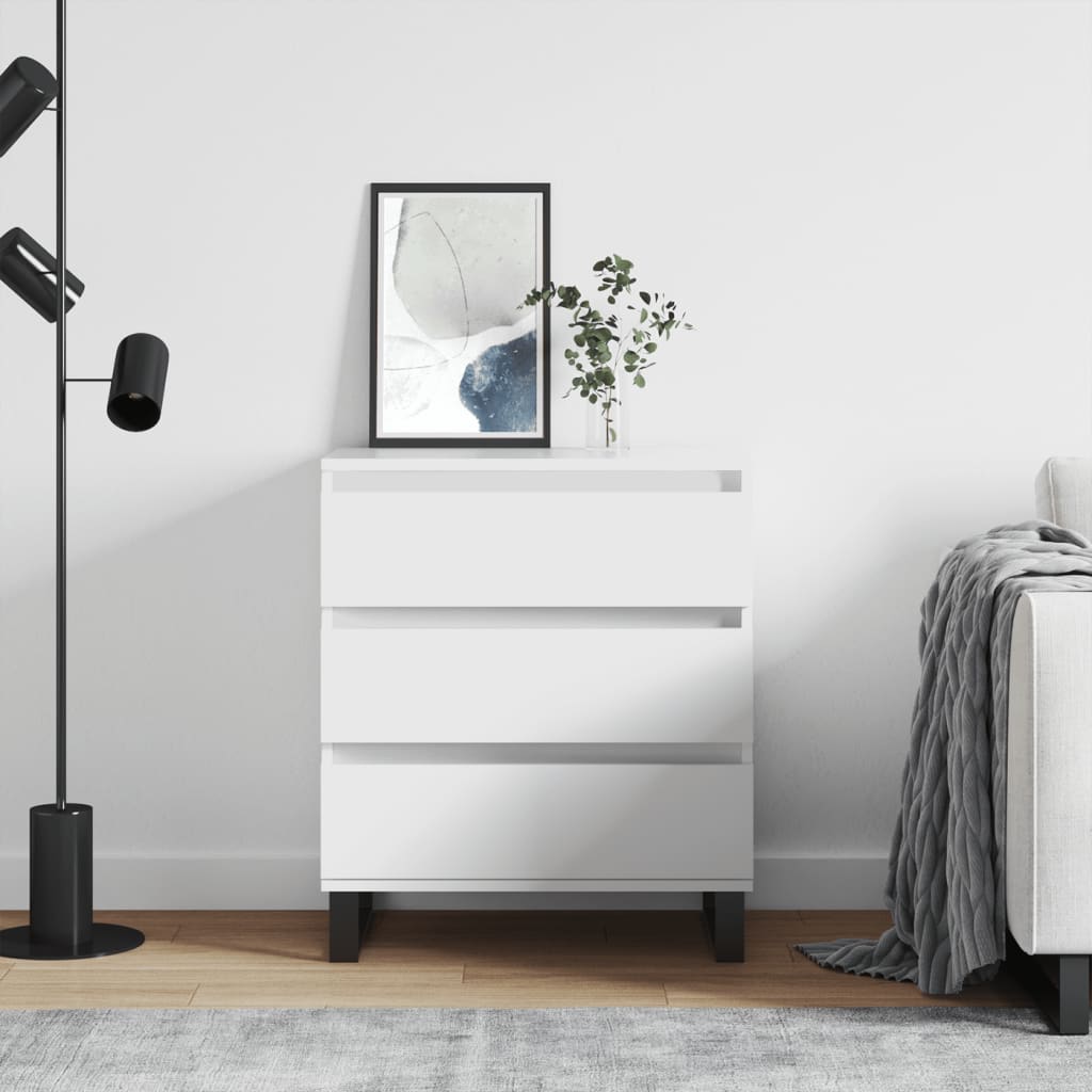 Kommode Hvit 60x35x70 cm
