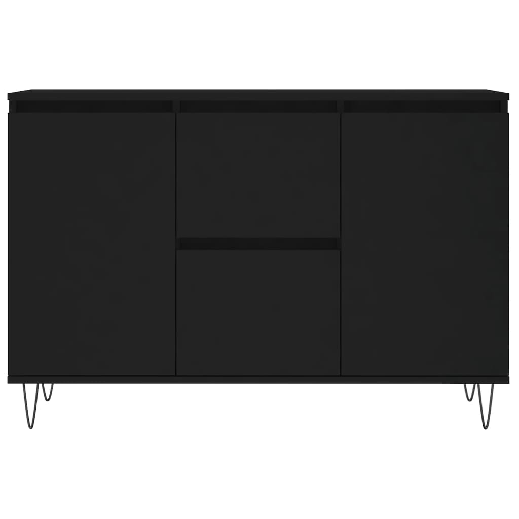 Skjenk Svart Eik 104x35x70 cm