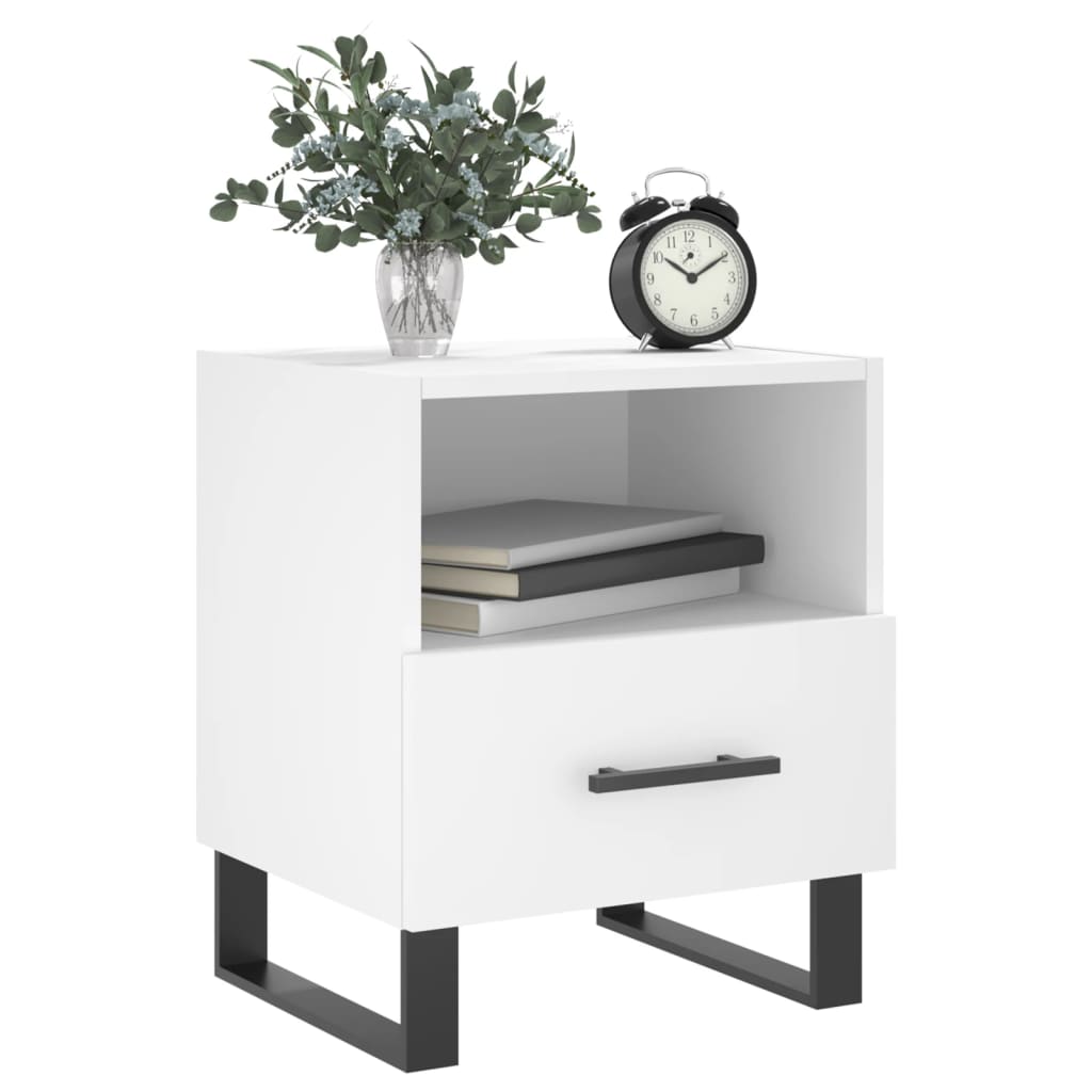 Nattbord Sengbord Hvit 40x35x47,5 cm