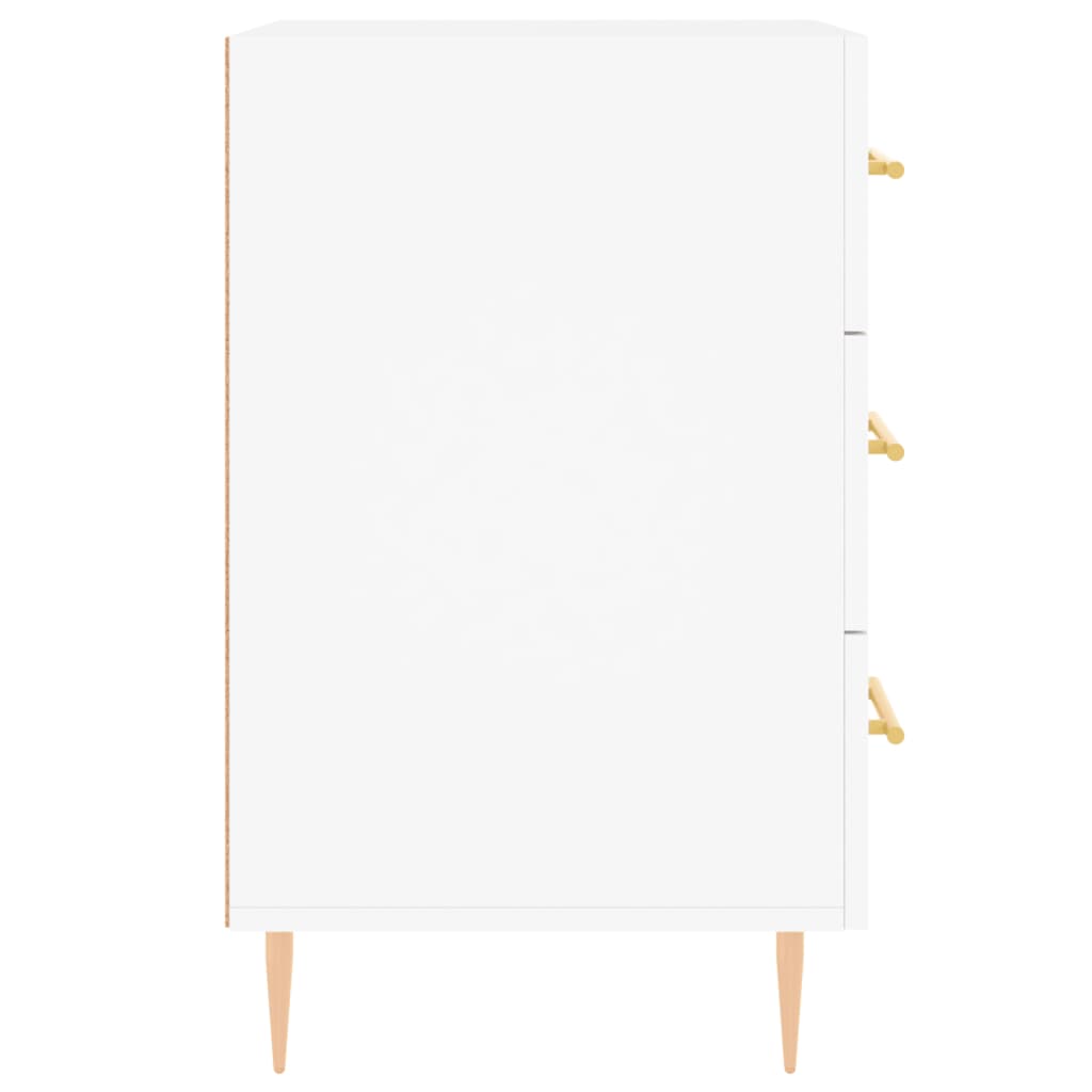 Nattbord Sengbord Hvit 40x40x66 cm