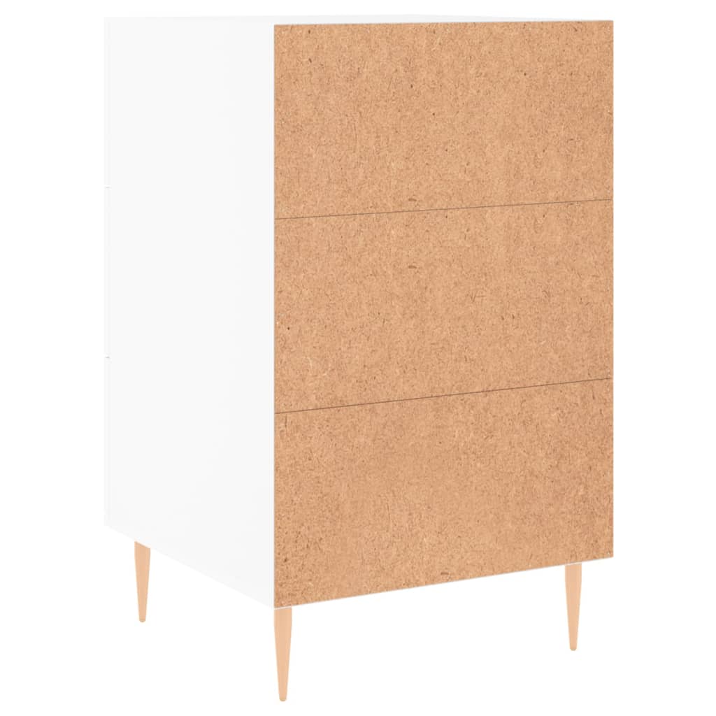 Nattbord Sengbord Hvit 40x40x66 cm