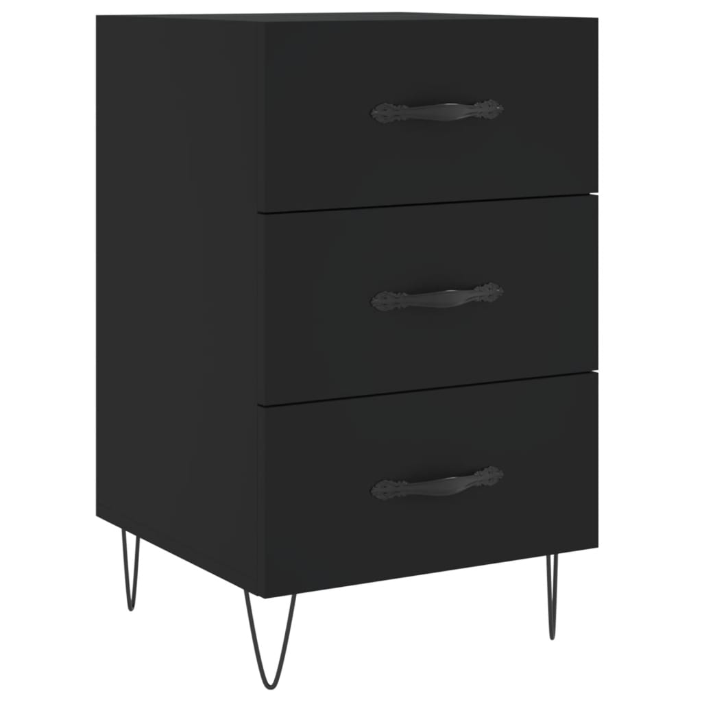 Nattbord Sengbord Svart 40x40x66 cm