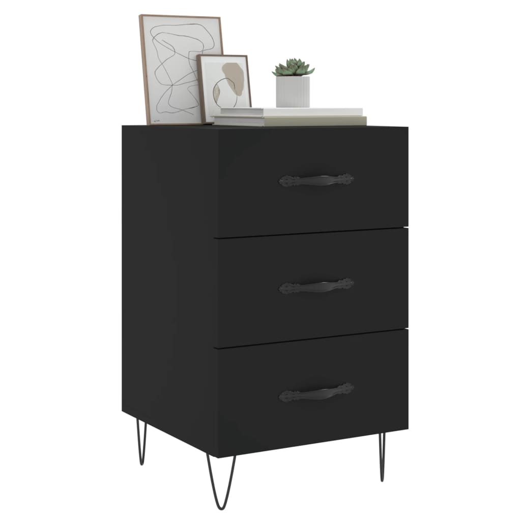 Nattbord Sengbord Svart 40x40x66 cm