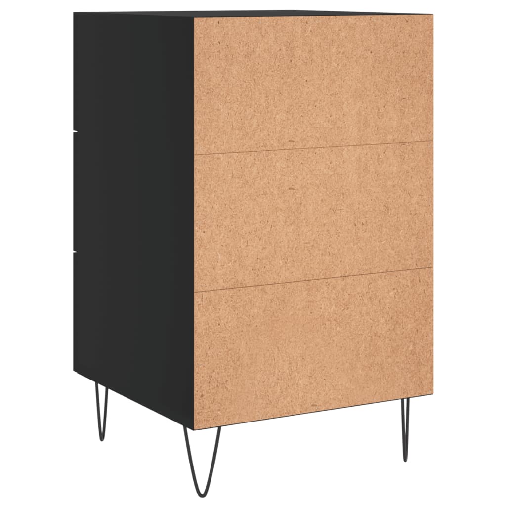 Nattbord Sengbord Svart 40x40x66 cm
