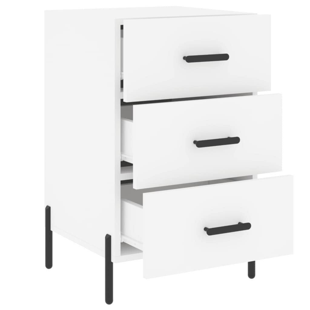 Nattbord Sengbord Hvit 40x40x66 cm