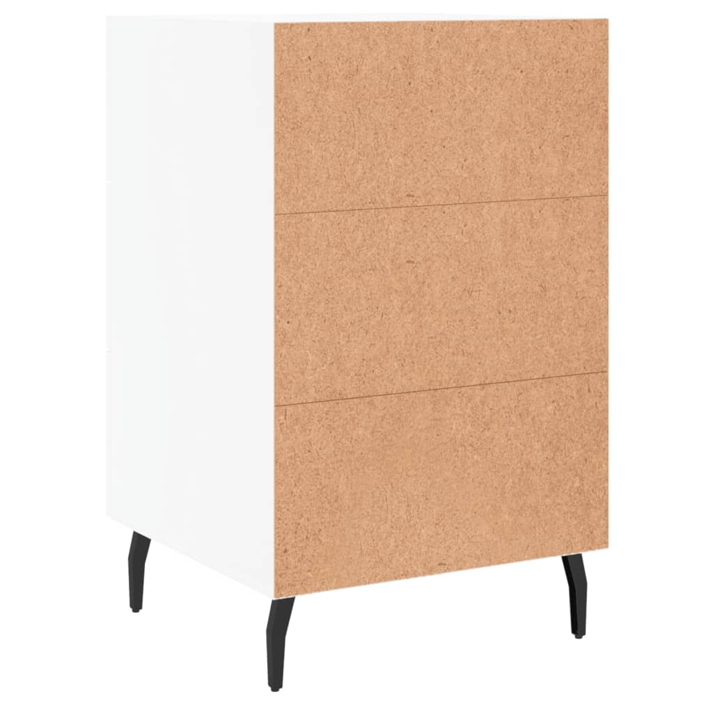 Nattbord Sengbord Hvit 40x40x66 cm