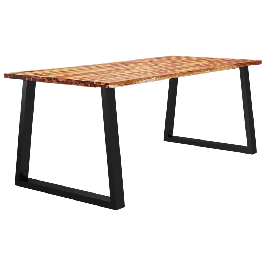 Spisebord med naturlig kant 200x90x75 cm heltre akasie