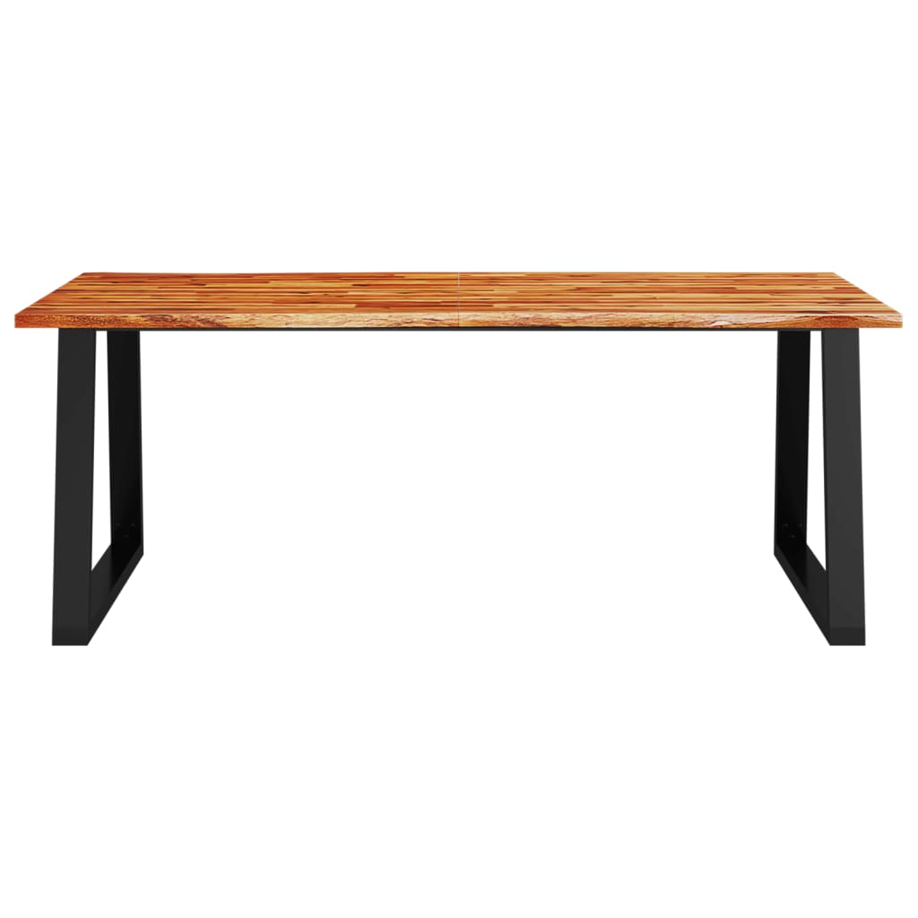 Spisebord med naturlig kant 200x90x75 cm heltre akasie