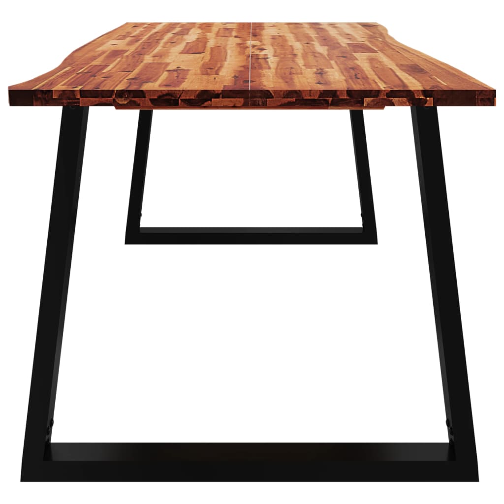 Spisebord med naturlig kant 200x90x75 cm heltre akasie