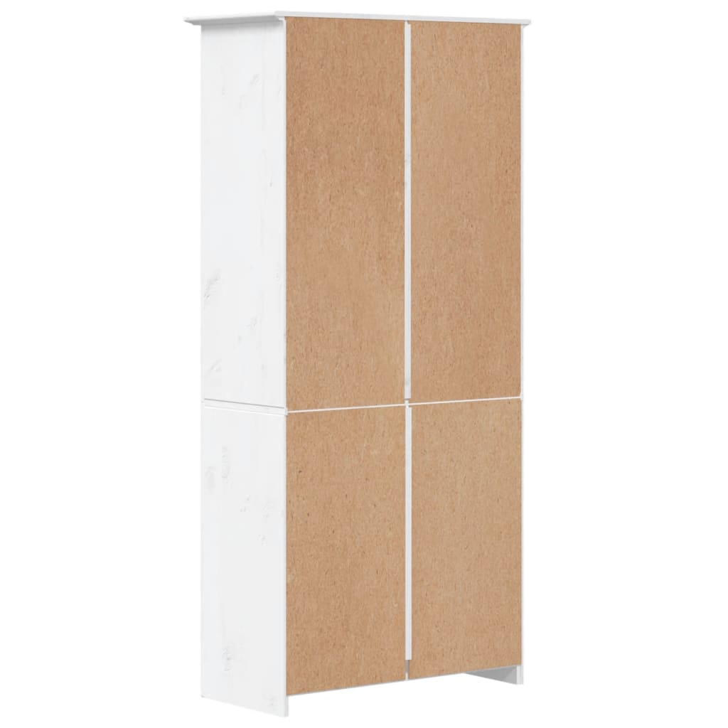 Bokhylle Hvit BODO 82x40x173 cm heltre furu 5 etasjer