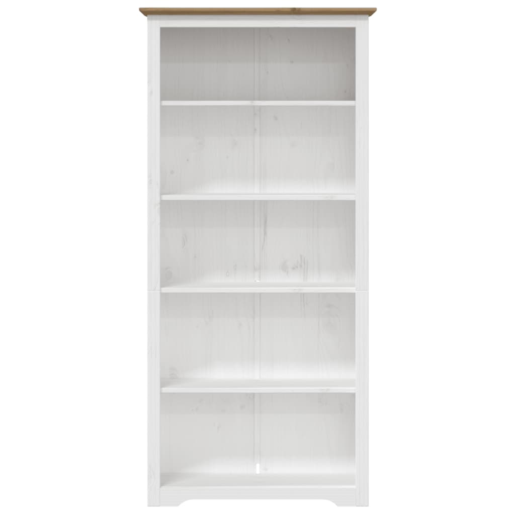 Bokhylle Brun BODO 82x40x173 cm heltre furu 5 etasjer