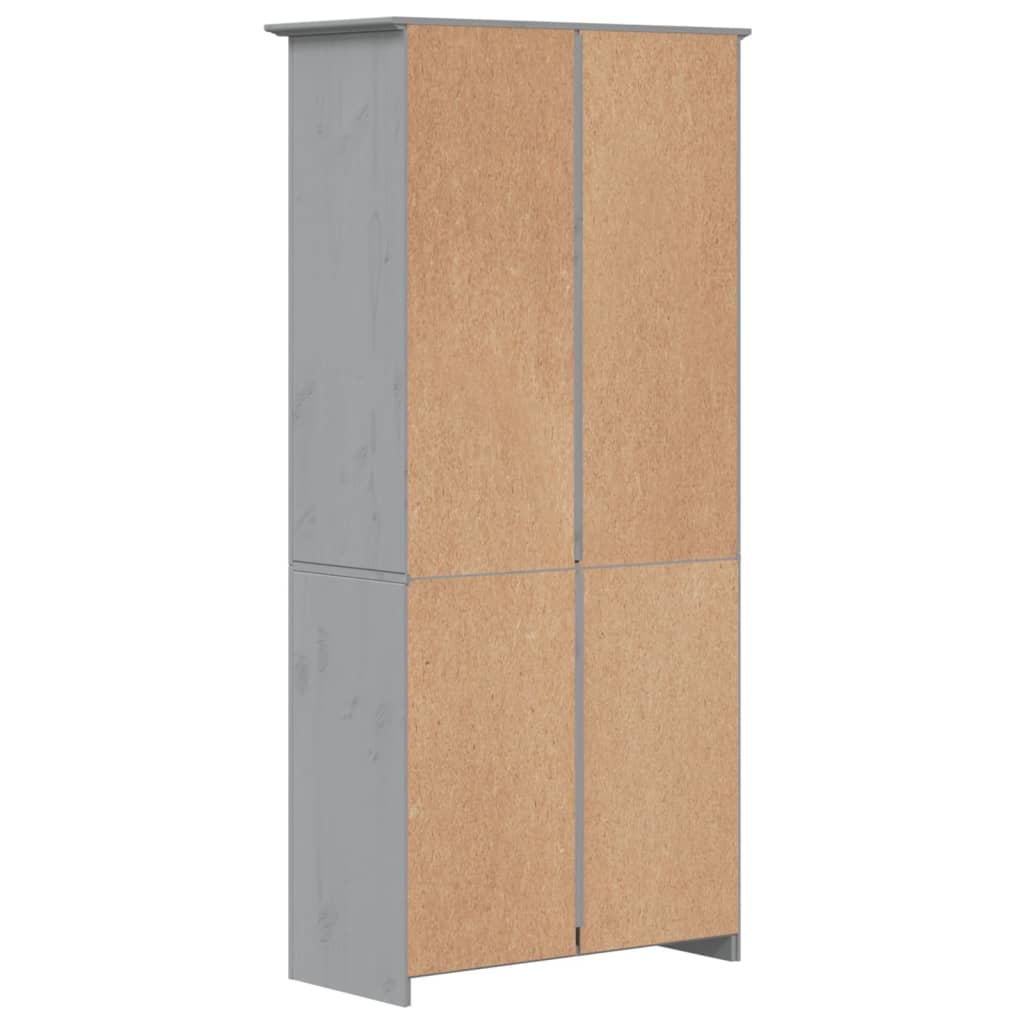 Bokhylle Grå BODO 82x40x173 cm heltre furu 5 etasjer
