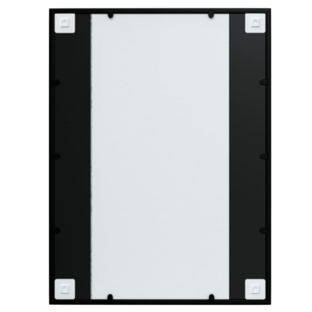 Veggspeil 2 stk svart 80x60 cm metall