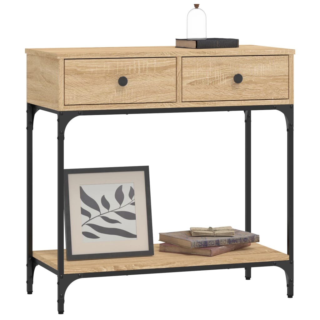 Avlastningsbord Konsollbord Sonoma Eik 75x34,5x75 cm