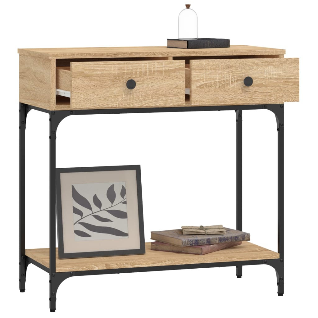 Avlastningsbord Konsollbord Sonoma Eik 75x34,5x75 cm