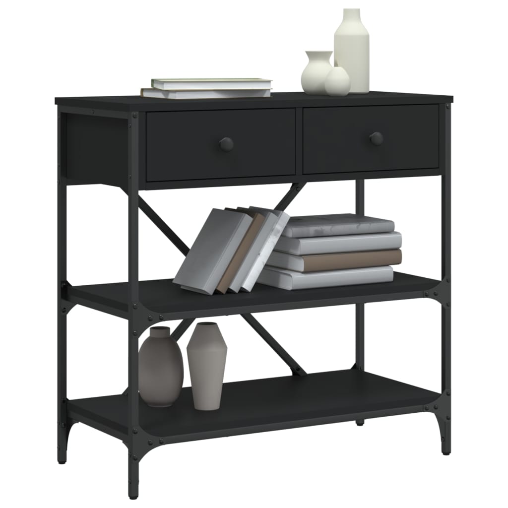 Avlastningsbord Konsollbord Svart 75x34,5x75 cm