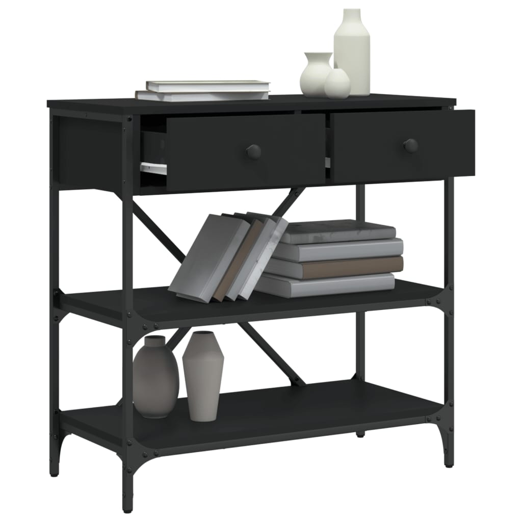Avlastningsbord Konsollbord Svart 75x34,5x75 cm