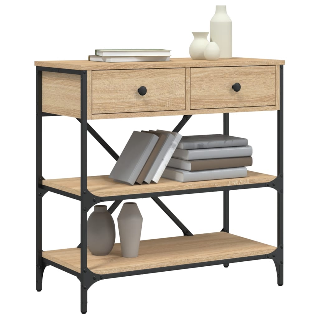 Avlastningsbord Konsollbord Sonoma Eik 75x34,5x75 cm