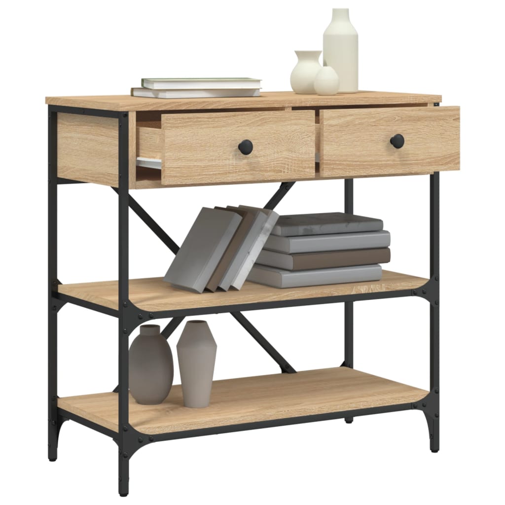 Avlastningsbord Konsollbord Sonoma Eik 75x34,5x75 cm