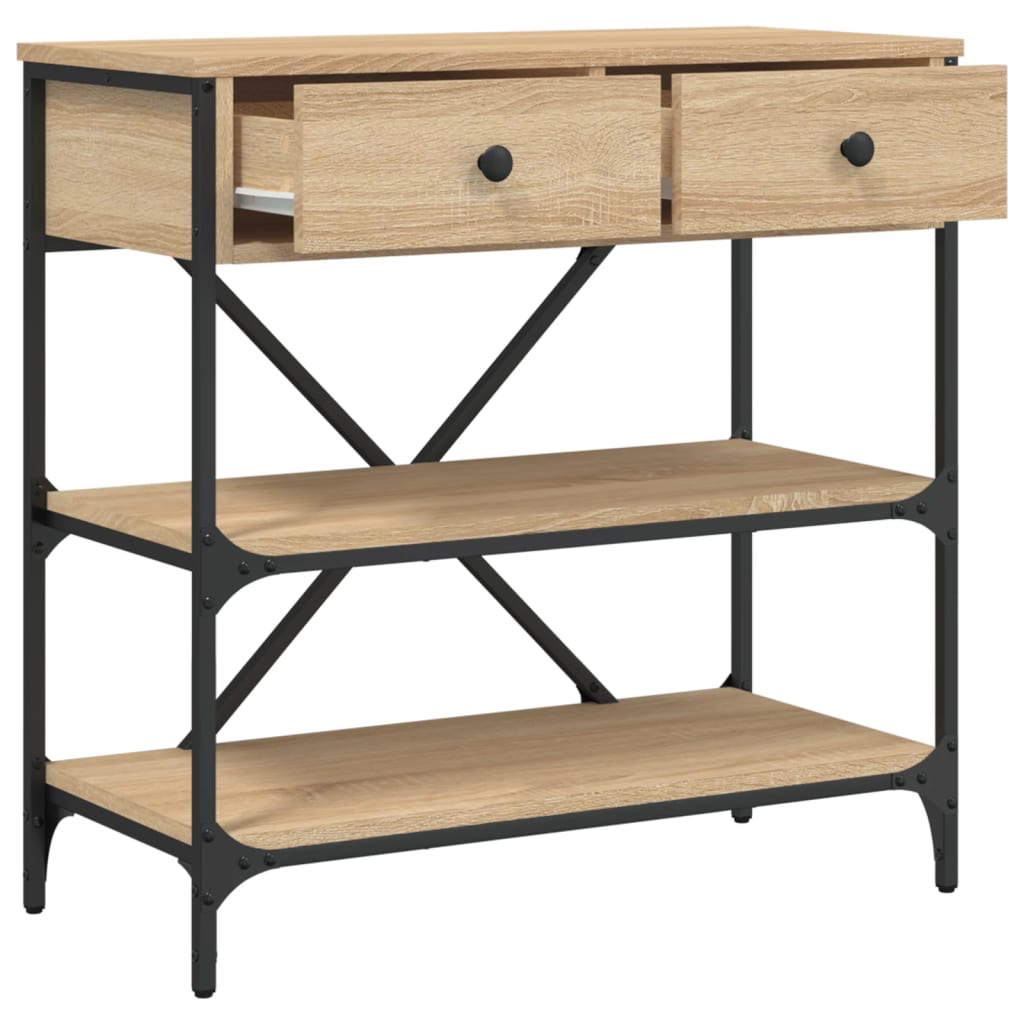 Avlastningsbord Konsollbord Sonoma Eik 75x34,5x75 cm