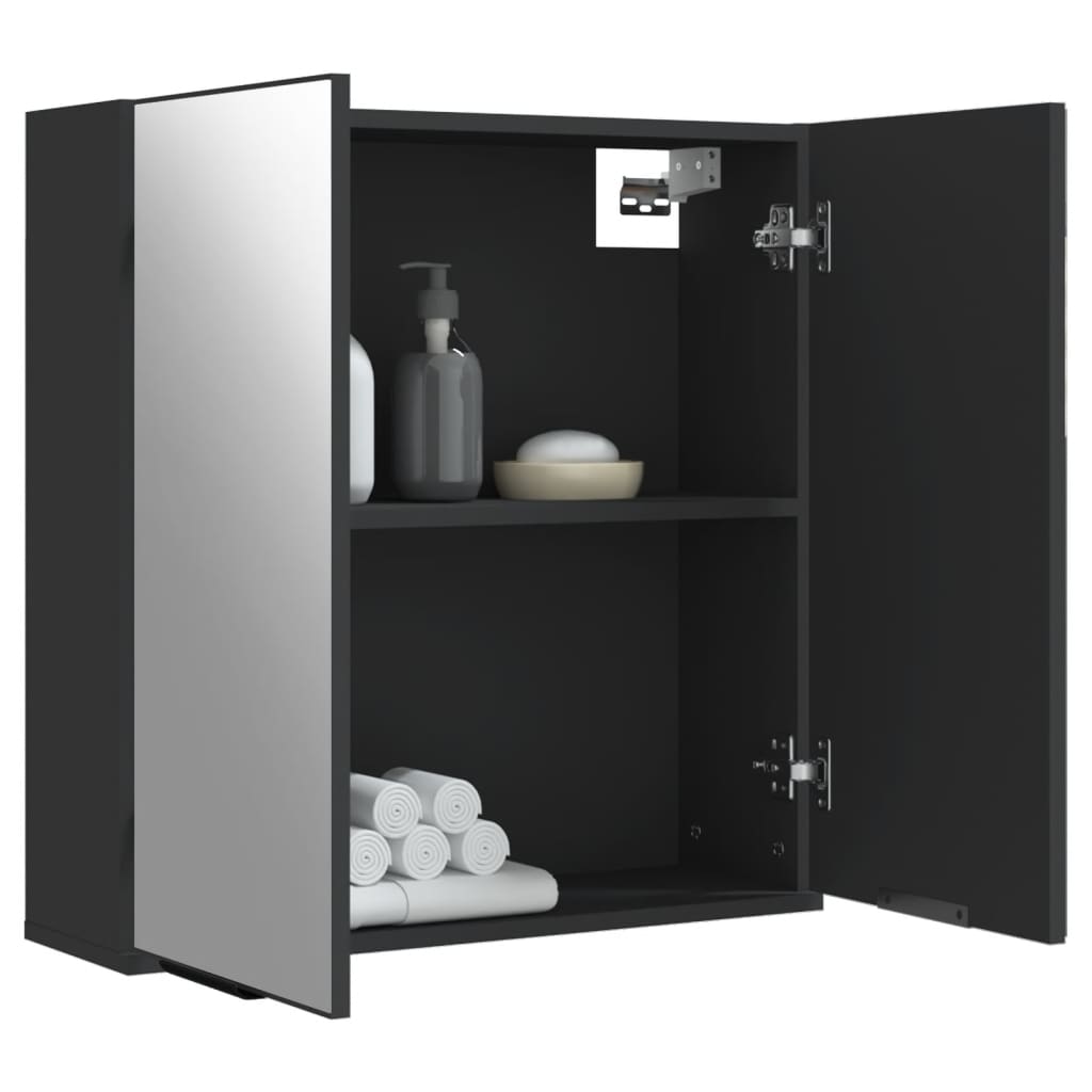 Baderomsspeil Svart 64x20x67 cm