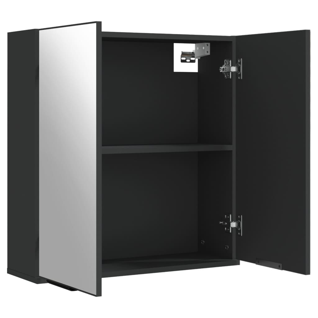 Baderomsspeil Svart 64x20x67 cm