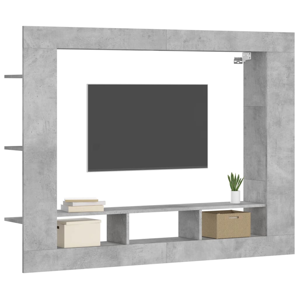 TV-Møbel Betonggrå TV-benk 152x22x113 cm