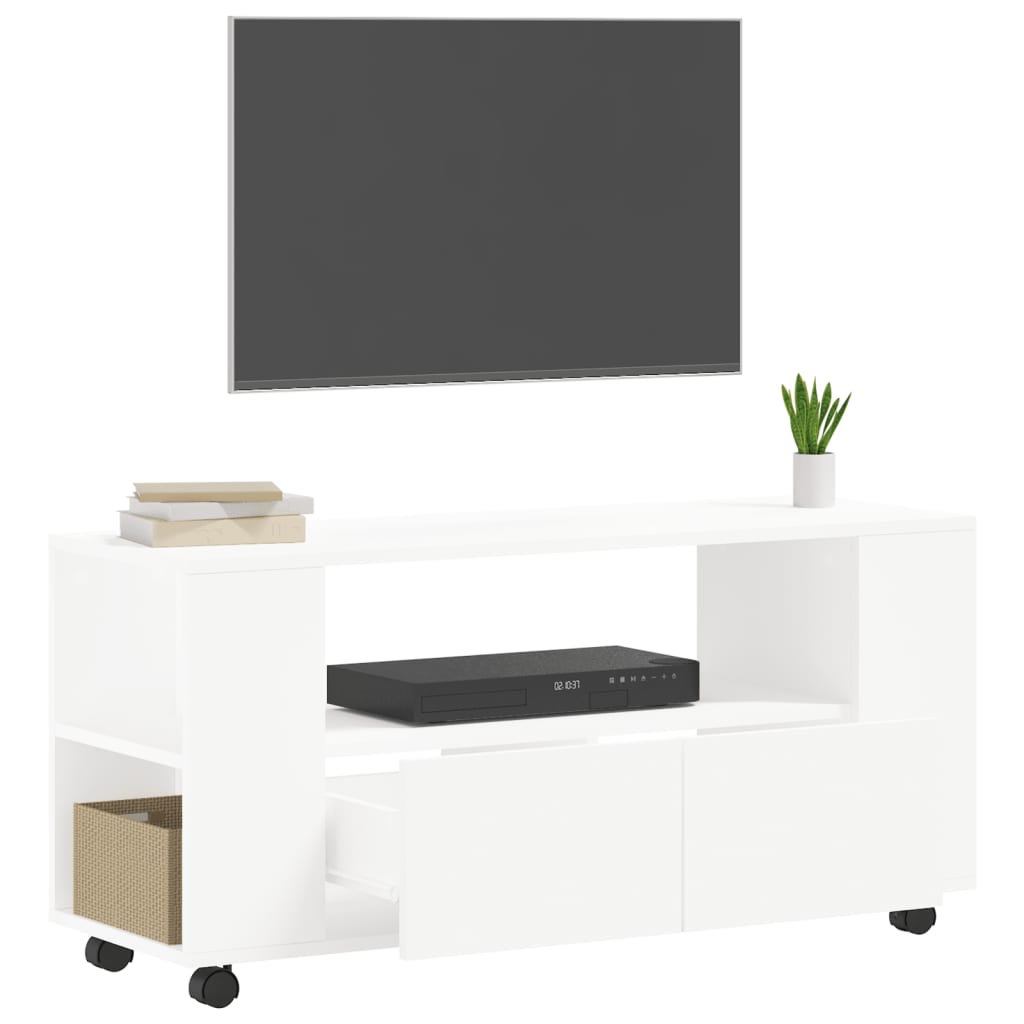 TV-Møbel Hvit TV-benk 102x34,5x43 cm