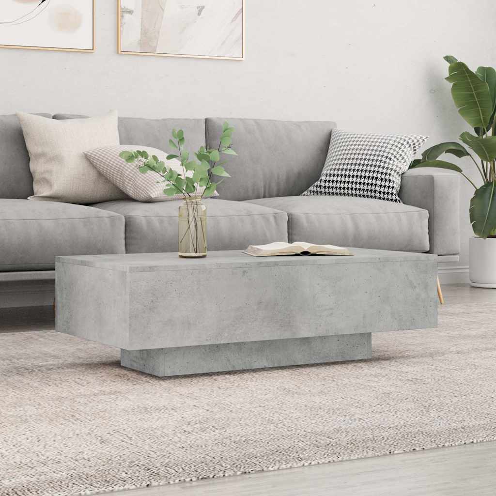 Salongbord Sofabord Betonggrå 100x49,5x31 cm