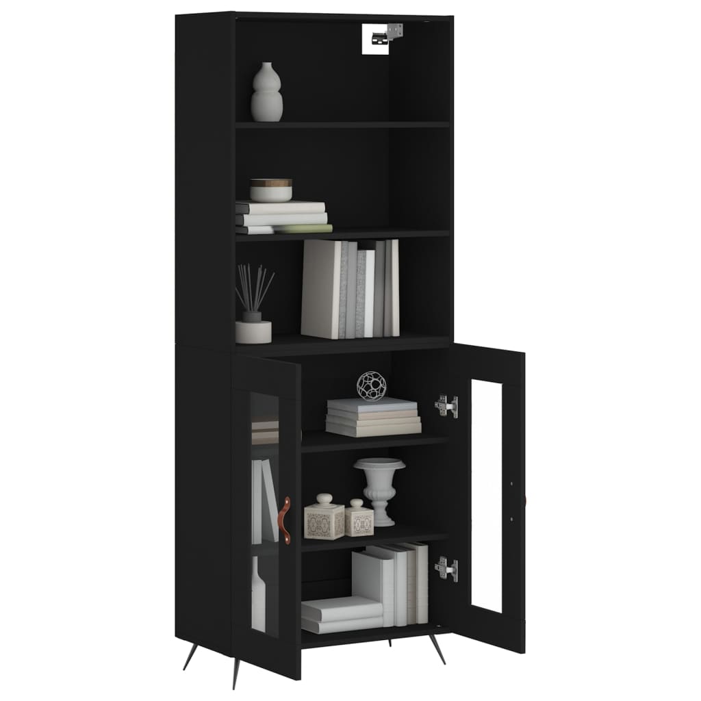 Skap Svart 69,5x34x180 cm
