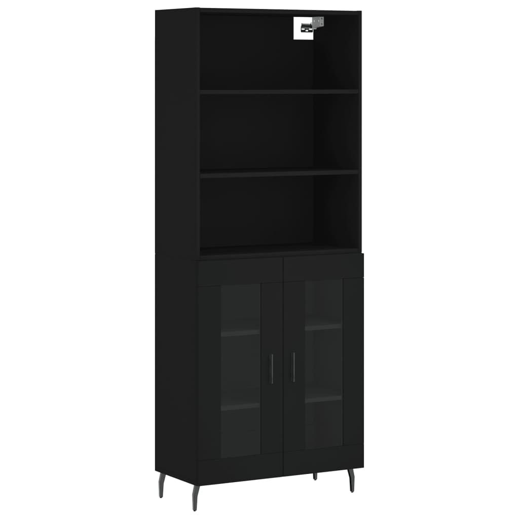 Skap Svart 69,5x34x180 cm