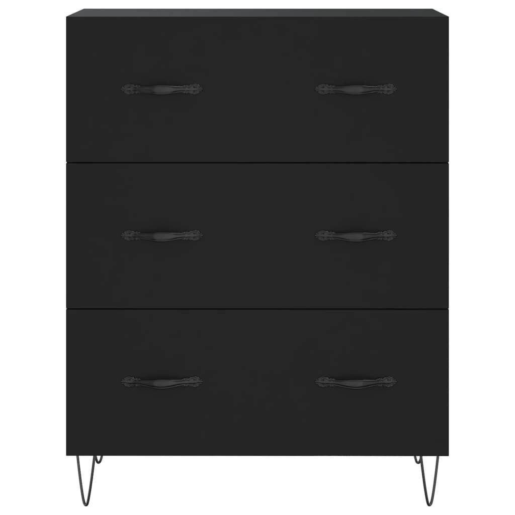 Skap Svart 69,5x34x180 cm