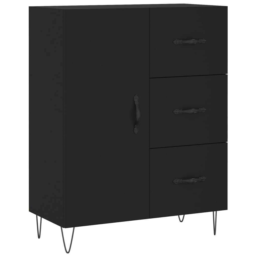 Skap Svart 69,5x34x180 cm